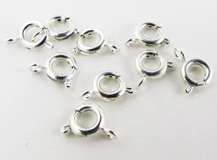 Застібка Finding Карабін круглий Сріблястий 1 см х 0.6 см х 0.3 см