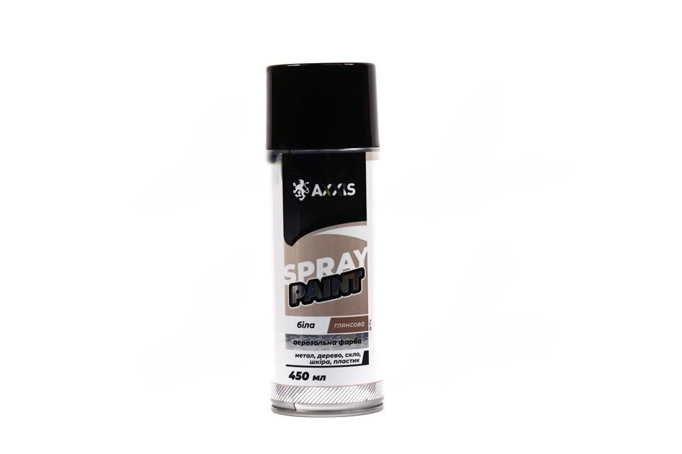 Краска белая глянцевая (баллон 450ml) ax-914