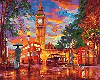 Картины по номерам городской пейзаж 40х50 Рисование по цифрам Лондон осенью Картины по номерам Rainbow 45727