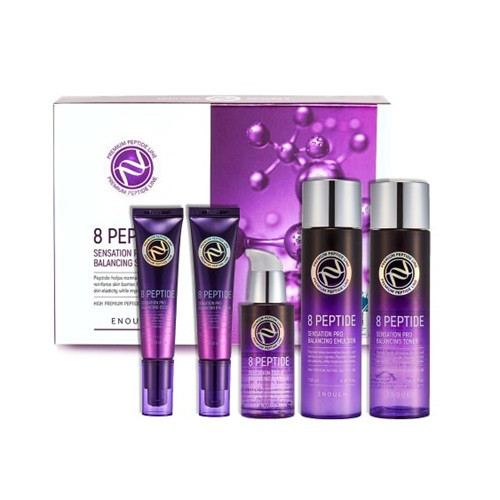 Enough Premium 8 Peptide Sensation Pro Balancing Skin Care Set Набір антивікових засобів із пептидами