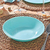 Лазурная суповая тарелка 200 мм Фактурная Luminarc Pampille Turquoise