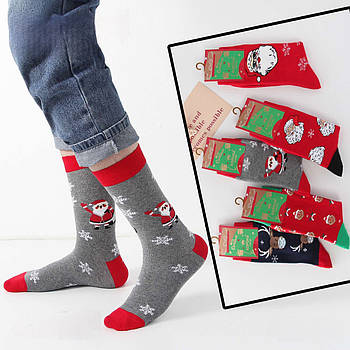 Чоловічі новорічні бавовняні шкарпетки Корона
