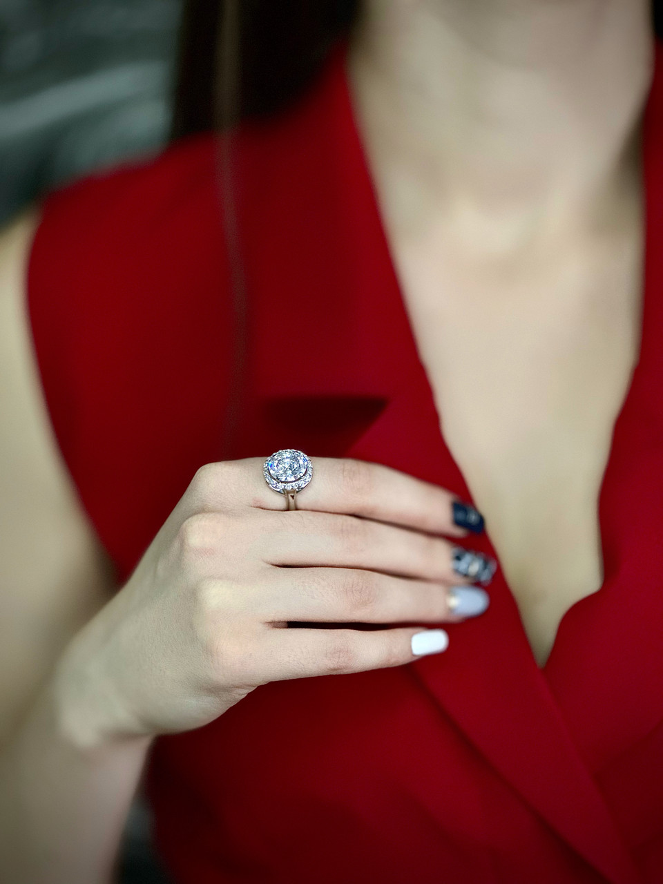 💍 Срібна каблучка з білим  кубічним цирконієм — витонченість у кожній деталі, фото 1