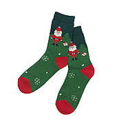 Чоловічі новорічні шерстяні шкарпетки з махрою Корона, фото 2