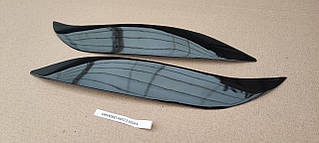 Реснички на фары ЗАЗ Вида ( 2 шт. ABS, Чорний глянець) Накладки на фари для ЗАЗ VIDA Седан