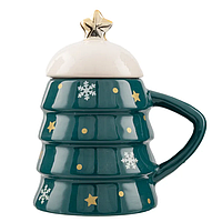 Кружка Christmas Tree Mug With Lid Рождественская Елка 450ml