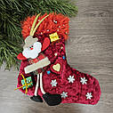 Чобіток носок Різдвяний ручна робота, фото 2