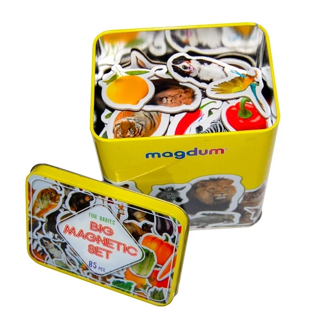 Набір магнітів на 85 елементів 4031-61: тварини, фрукти "Magdum", фото 1