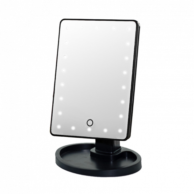 Косметичне настільне дзеркало для макіяжу з підсвіткою 22 LED Touch Mirror LK2303-29 Чорне