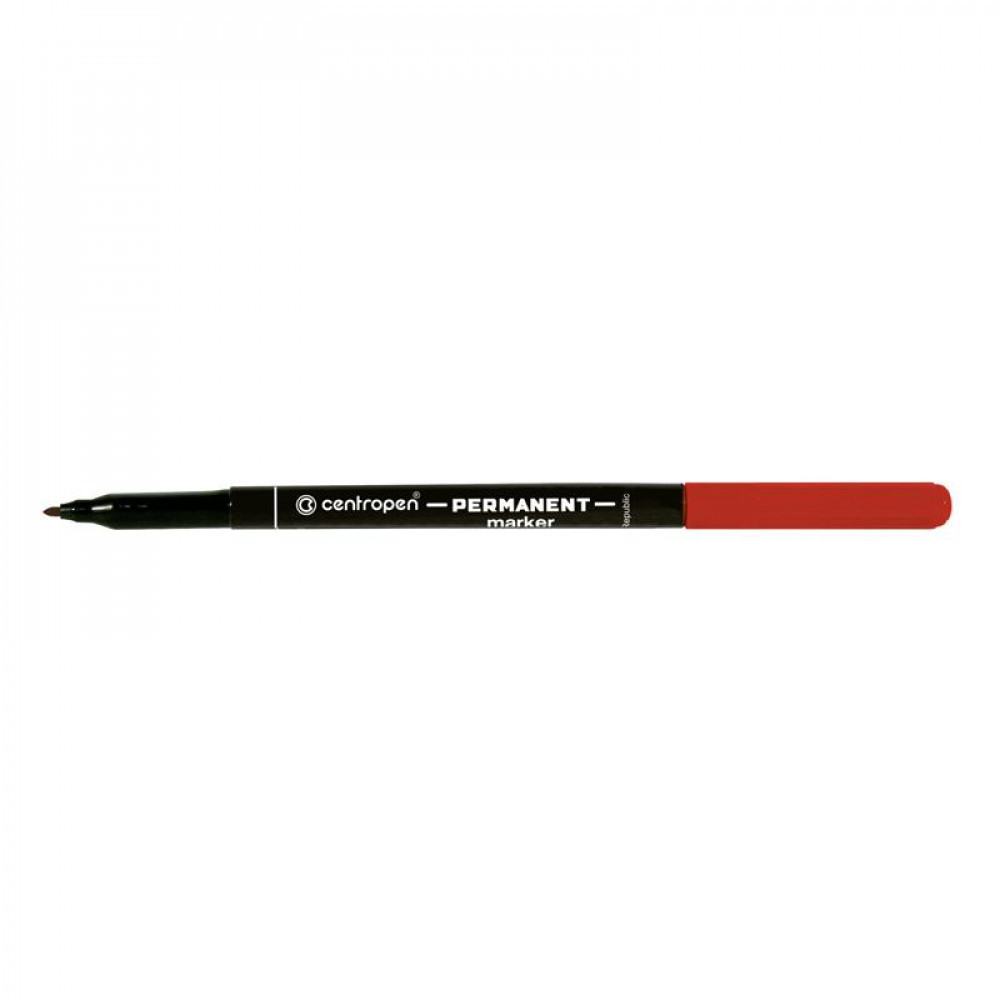 Маркер Centropen Permanent, 1 мм, червоний