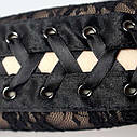 Рукавички жіночі чорні на шнурівці, фото 2