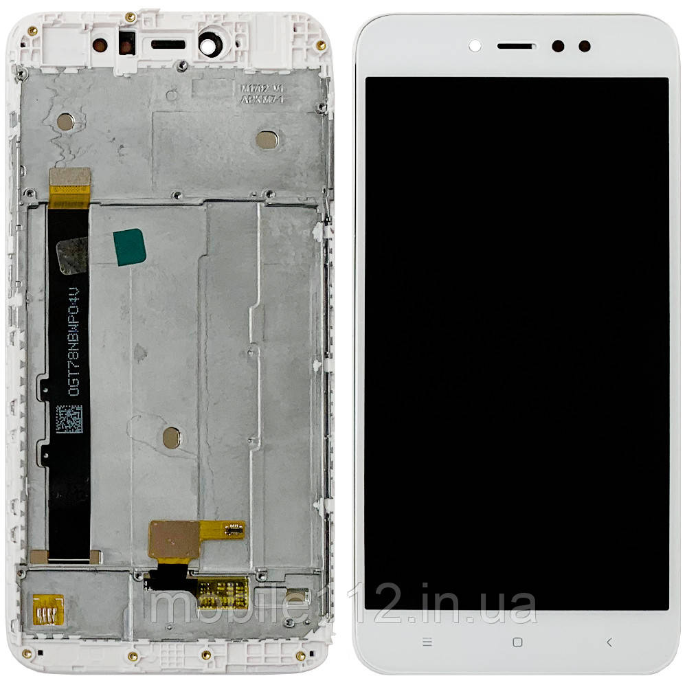 Екран (дисплей) Xiaomi Redmi Note 5A Prime MDG6S 3/32 Gb з тачскріном білий з рамкою