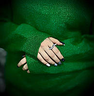 Срібна каблучка "Птаха", чернена — символ свободи й натхнення в витонченому дизайні🕊️✨