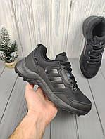 Теплые мужские зимние термо кроссовки Adidas Terrex черные, удобные спортивные кроссовки Адидас Терекс на зиму