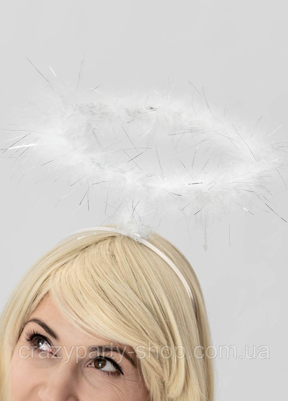 Карнавальний німб ангела білий, фото 1