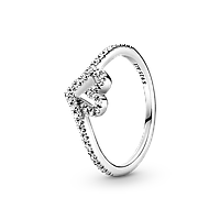 Серебряное кольцо Pandora Сияющее сердце 58 перстень серебряный