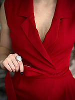 💍Срібна каблучка «Діамантова краплина» з кубічним цирконієм, покрита родієм