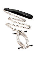 Затискач для статевих губ Master Series: Pussy Tugger Adjustable Vagina Clamp with Chain SO8797