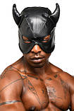 Маска Master Series Dungeon Demon Bondage Mask with Horns - Black SO8800, фото 10
