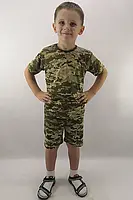 Детский костюм футболка и шорты "Пиксель" от 98-104 до 128-134см