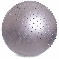 Мяч для фитнеса фитбол полумассажный Zelart FI-4437-85 85см Серый