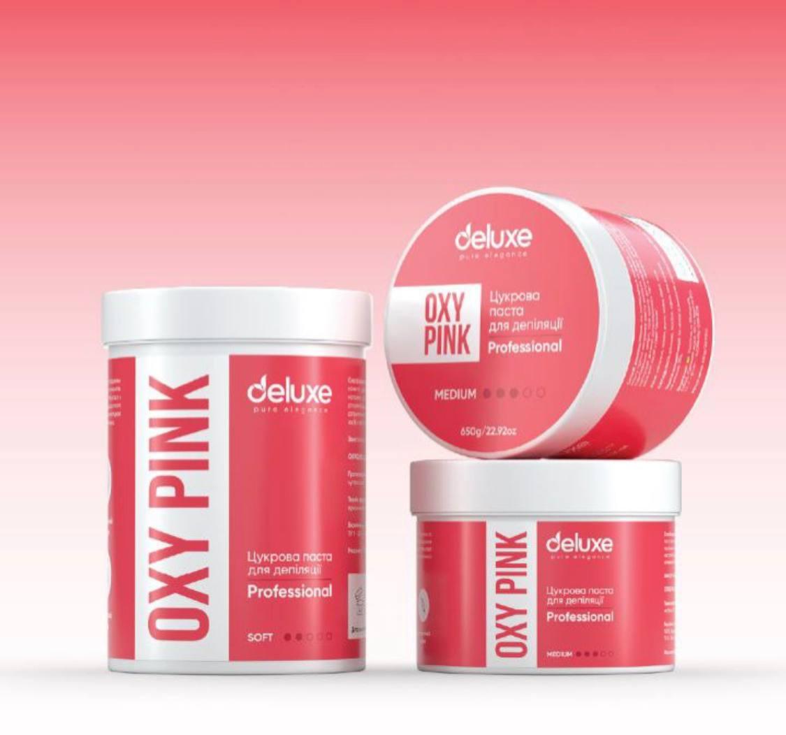 МІНЕРАЛЬНА ПАСТА СЕРІЇ OXY pink de Luxe (medium), 1300 гр.