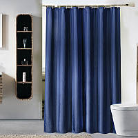 Тканевая шторка для ванной и душа Blue frost темно-синего цвета 180x200 см (ZVR)