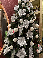 Різдвяна квітка магнолія . Новорічна прикраса - магнолія біла (22 см), фото 10