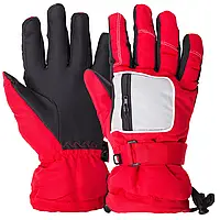 Перчатки горнолыжные теплые детские SP-Sport C-7706-1 M-XL Красный-белый