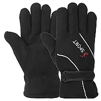 Перчатки спортивные теплые на меху SP-Sport BC-8564 размер универсальный черный Черный
