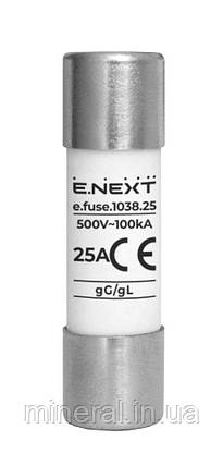 Запобіжник e.fuse.1038.25, типорозмір 10х38, 25 А, E.NEXT, (i0610019), фото 1