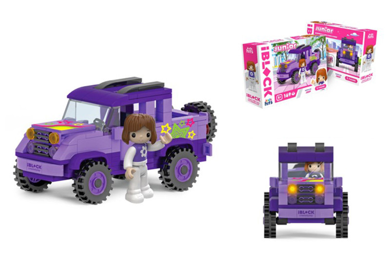 Конструктор Kids hits IBLOCK JUNIOR  KH08/002/3, Дівчатка, Рухайся на джипі,189 дет,компл. фігур, ін