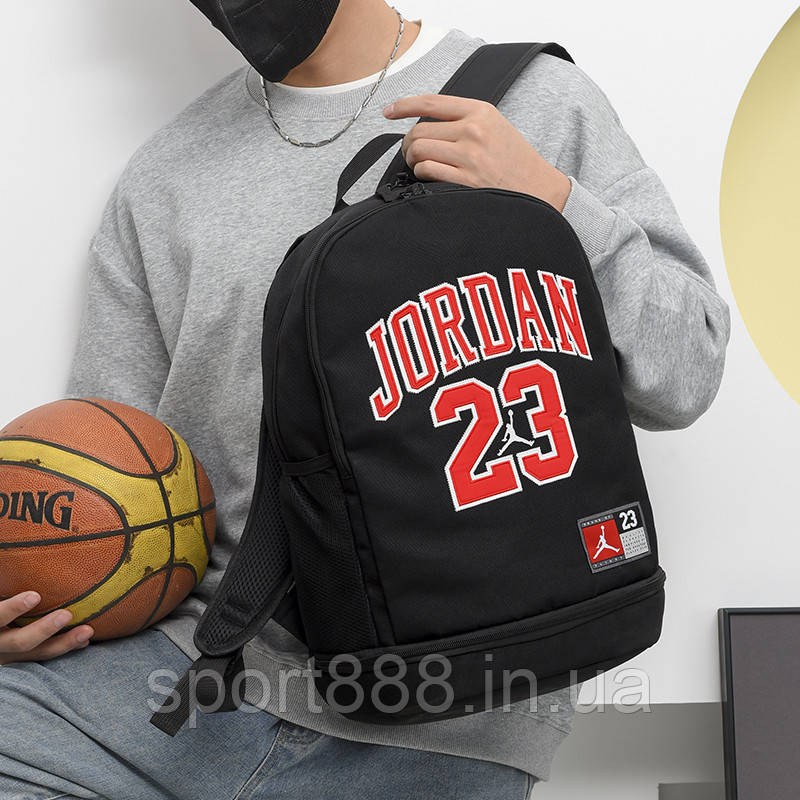Рюкзак Джордан Jordan Black RED Backpack 23 спортивний баскетбольний шкільний