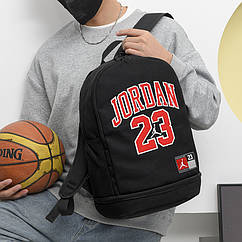 Рюкзак Джордан Jordan Black RED Backpack 23 спортивний баскетбольний шкільний