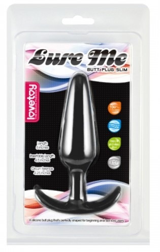 Анальний корок — Lure Me Butt Plug L Black, фото 1