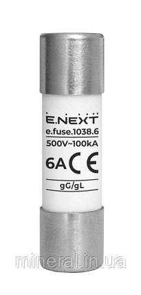 Запобіжник e.fuse.1038.8, типорозмір 10х38, 8 А, E.NEXT, (i0610014), фото 1