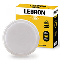 Світильник світлодіодний круглий Lebron L-WLR 18 W 4100K 1575 Lm IP65