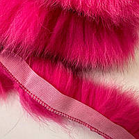 Fluffy Hot Pink Fur Fox Trimming on Ribbon Trim for Costume, Decoration & Crafts - 1 meter (39.37 inches)