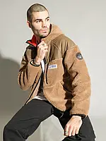 Napapijri Borg Zip Up Fleece Jacket куртка шерпа sherpa Brown РАЗМЕР L