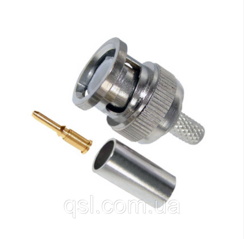 Штекер BNC, обтискний на кабель RG-58, фото 1
