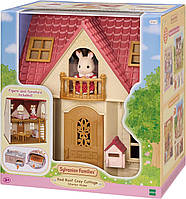 Набор Sylvanian Families Cosy Cottage Уютный коттедж домик шоколадного Кролика с красной крышей 5567