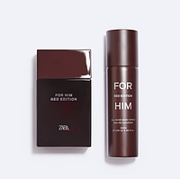 Набор мужских духов и спрея для тела Zara For Him Red Edition Edp + All-over Spray 100 Мл