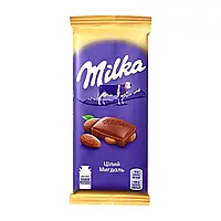 Шоколад Milka с цельным миндалем 90 г