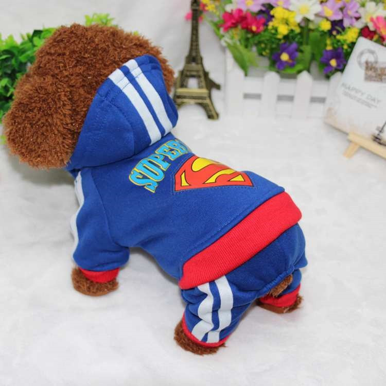 Комбінезон для котів Pet Style "Superman" Синій XS, фото 1
