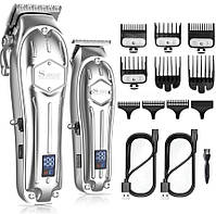 Набір для стрижки (машинка + тример) Surker Cordless Turbo Silver (SK-1616), фото 3