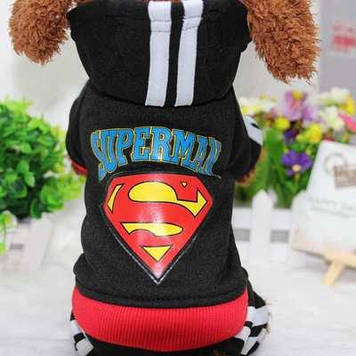 Комбінезон для собак Pet Style "Superman" Чорний
