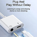 Перехідник для навушників і заряджання Samsung USB Type-C на AUX штекер 3.5 мм Type-C зарада Galaxy S23 S22 A54, фото 4