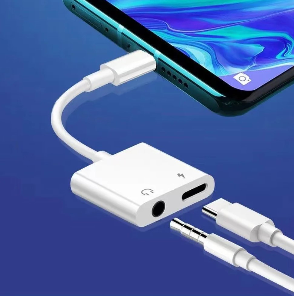 Перехідник для навушників і заряджання Samsung USB Type-C на AUX штекер 3.5 мм Type-C зарада Galaxy S23 S22 A54, фото 1