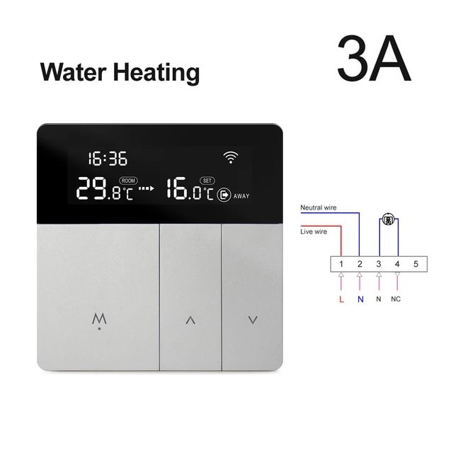 Термостат розумний WT50 з Wi-Fi, терморегулятор для водяного опалення