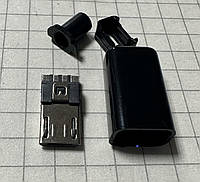 Штекер micro USB під паяння розбірний